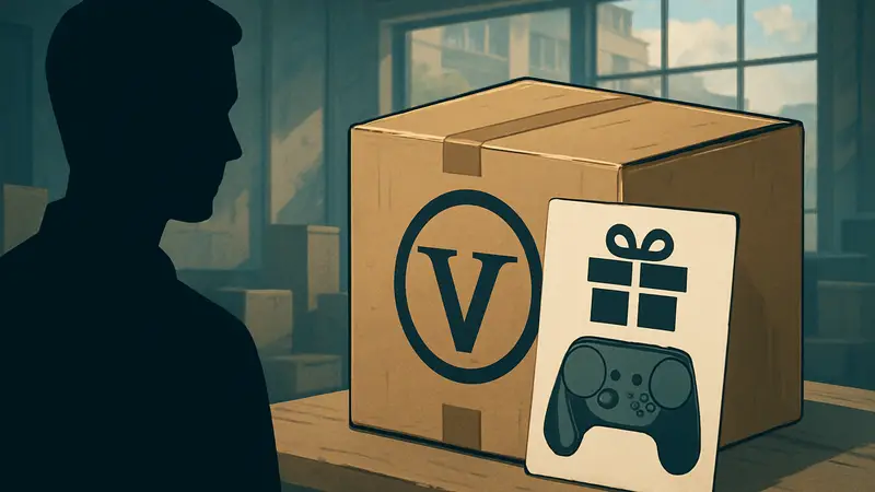 Коробка Steam Controller или логотип Valve с бесплатной игрой