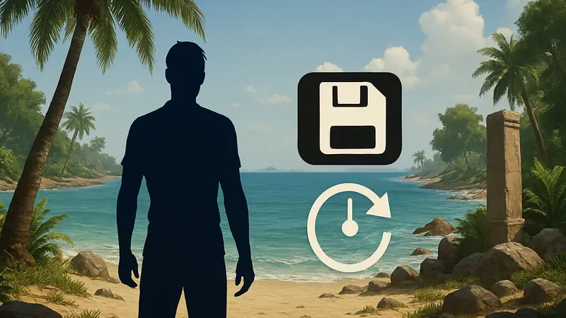 Интерфейс игры Starsand Island с опциями сохранения или значком автосохранения.