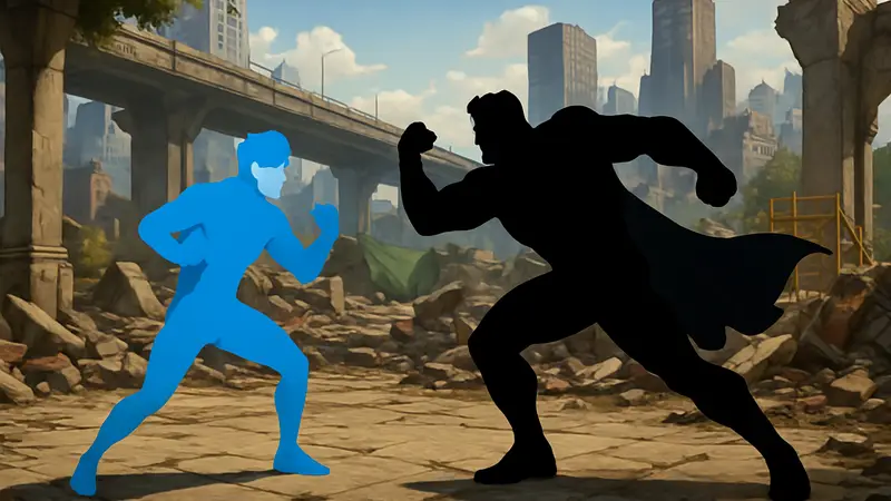 Invincible VS: геймплей файтинга по мультсериалу «Непобедимый», скриншот арены.