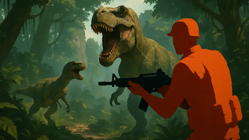 Turok Origins, скриншот геймплея, динозавры, шутер, Summer Game Fest.