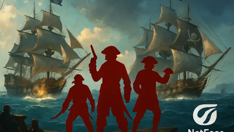 Корабельные сражения в Sea of Remnants, пираты, геймплей игры, логотип NetEase.