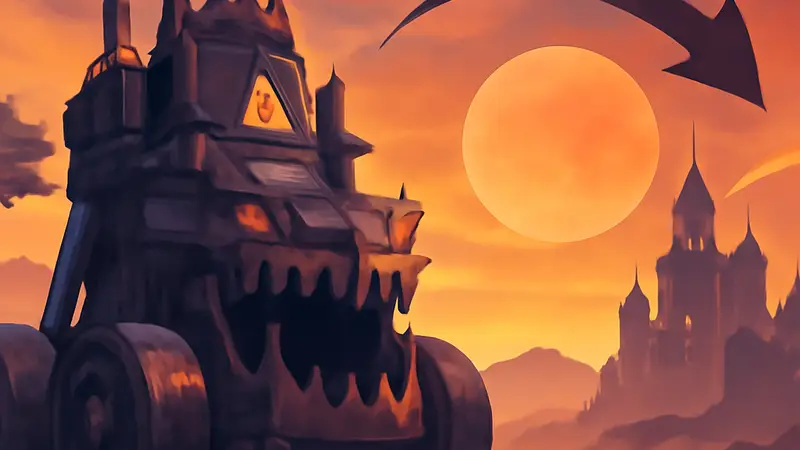 Логотип или арт из игры EverSiege: Untold Ages, символизирующий перенос даты выхода на март.