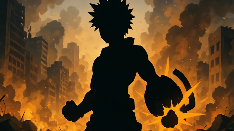 Кацуки Бакуго в одной из своих сильнейших форм из аниме My Hero Academia