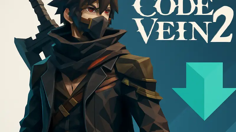 Изображение главного героя Code Vein 2 в аниме-стиле, на фоне логотипа и информации о стартовой скидке