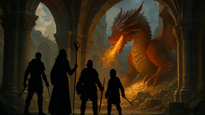 Изображение, иллюстрирующее невыпущенное приключение Dungeons & Dragons 5e.