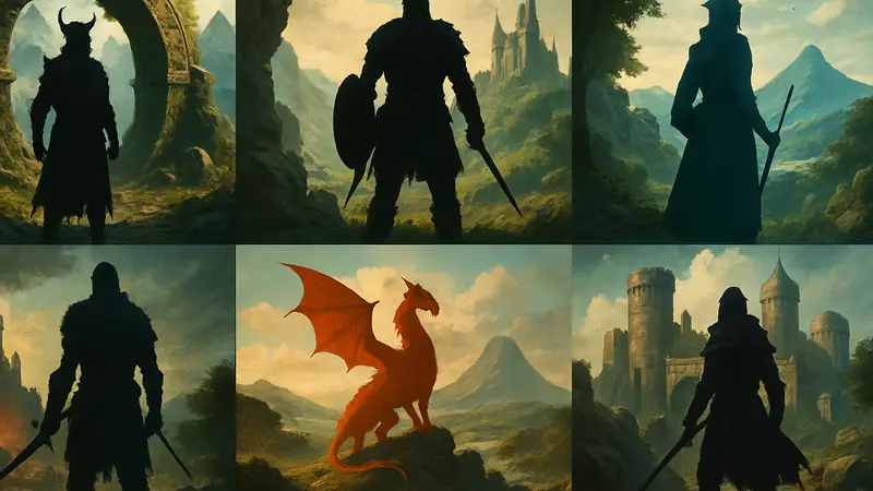 Коллекция фэнтези RPG с открытым миром, знаковые обложки игр