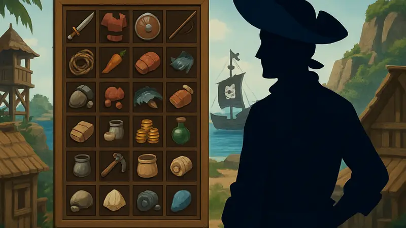 Игровой инвентарь в Windrose с увеличенным количеством слотов и предметов