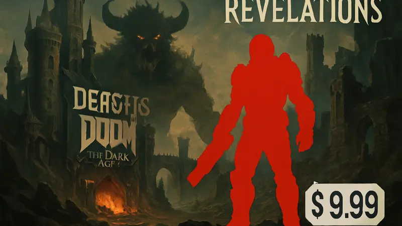 Обложка DLC Revelations для DOOM: The Dark Ages с ценником $9.99.