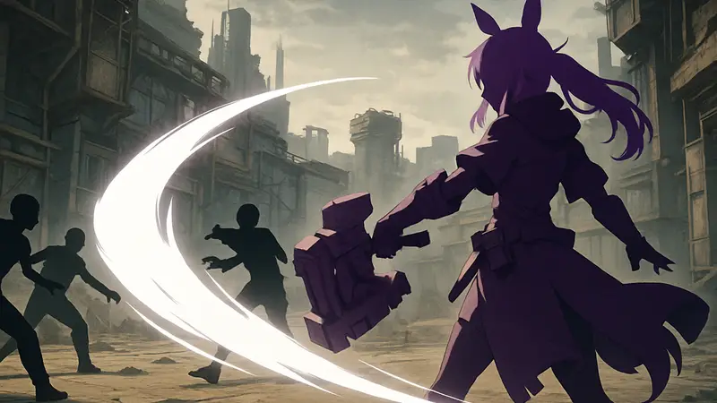 Изображение персонажа Гильберты из Arknights Endfield в процессе боя, демонстрирующее AoE способности.