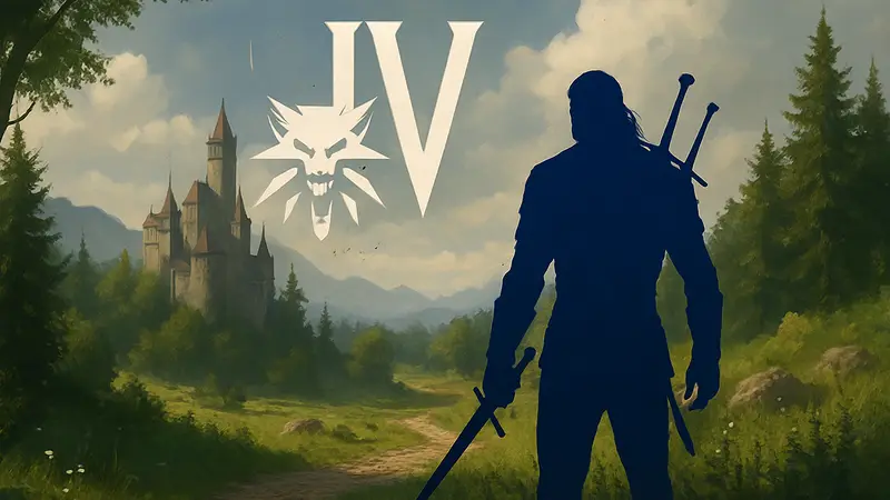 Логотип The Witcher 4 или концепт-арт с Геральтом или новым героем