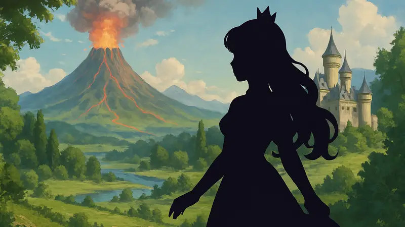 Обложка игры Volcano Princess с изображением принцессы