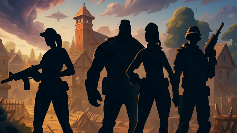 Изображение героев Fortnite Save the World, демонстрирующее их разнообразие и экипировку.