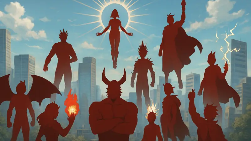 Изображение 10 сильнейших персонажей из My Hero Academia, демонстрирующих свои божественные Причуды.