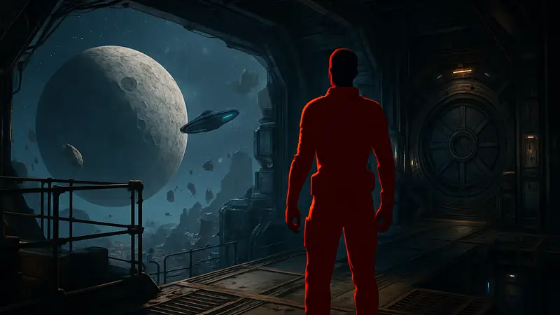 Скриншот из The Expanse: Osiris Reborn на PS5, демонстрирующий главного героя.