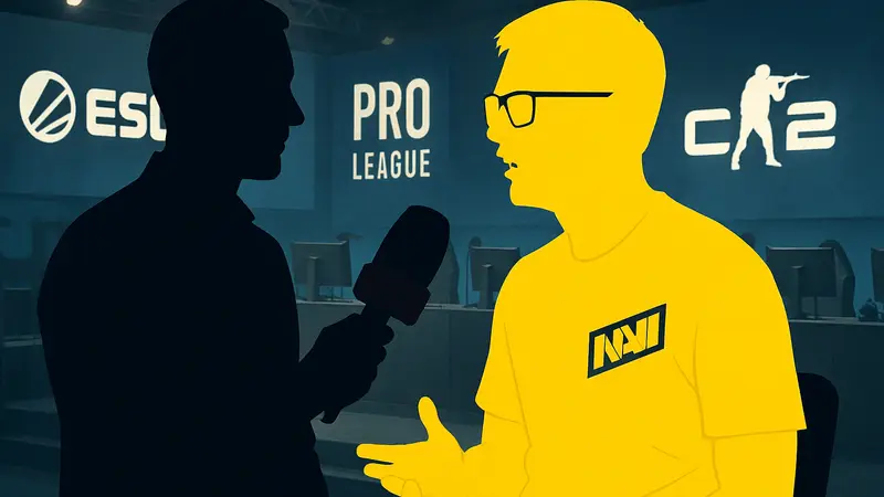 Тренер NAVI B1ad3 даёт интервью перед матчами ESL Pro League по Counter-Strike 2
