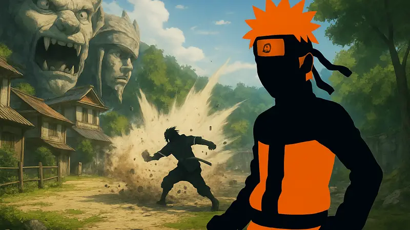 Арт или скриншот из одной из лучших игр по Наруто.