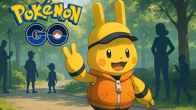 Костюмированный Элекид из Pokémon Go, символизирующий событие «Забота Спарка»