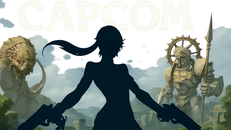 Логотип Capcom на фоне персонажей Bayonetta.