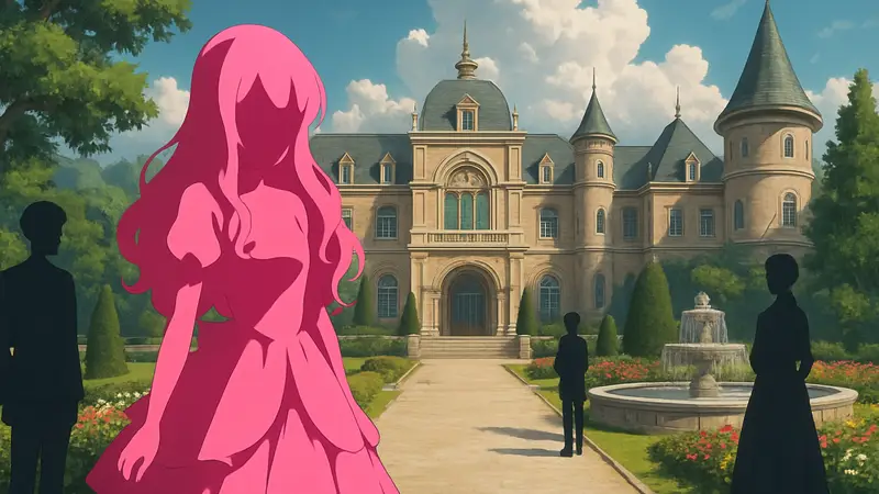 Кадр из аниме «Я никчемная злодейка» от студии Oshi no Ko.