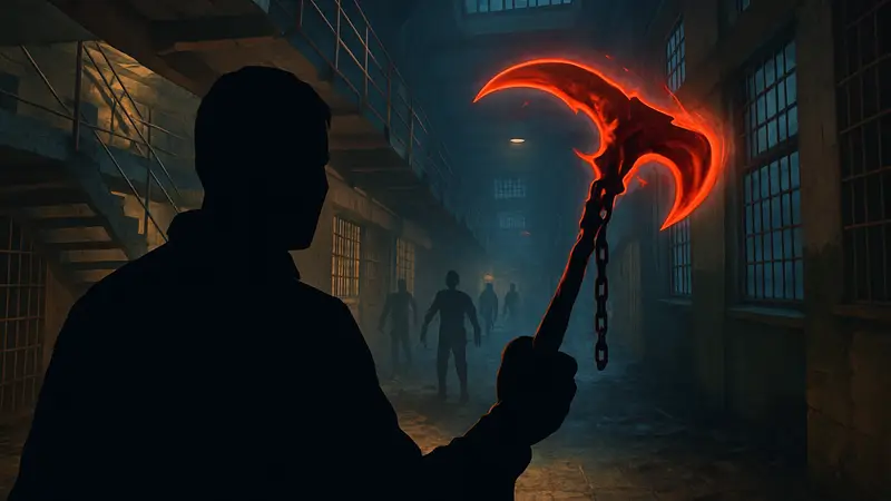 Игрок держит Hell's Retriever в Black Ops 2 Mob of the Dead Zombies.