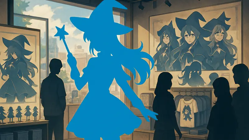 Изображение Magical Girl holoWitches, анонсирующее поп-ап магазины и завершение манги.