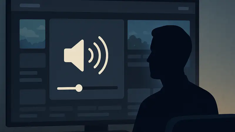 Схематичное изображение регулятора громкости звука на стриминговой платформе, с надписью 'California Law'