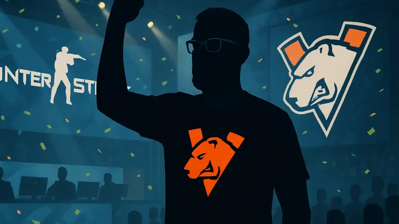 Тренер dastan (Дастан Акбаев) из Virtus.pro после победы в киберспортивном турнире.