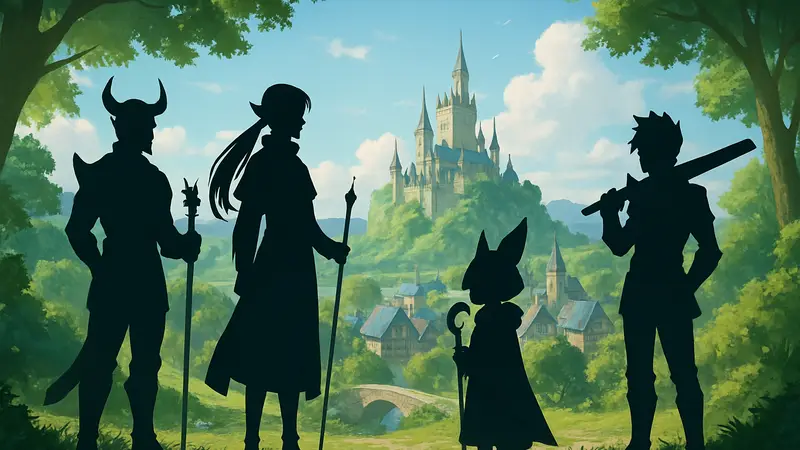 Персонажи AFK Journey и Frieren: Beyond Journey's End вместе в арте кроссовера.