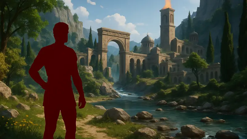 Скриншот игры Samson, демонстрирующий красивую графику, но с намёком на неудовлетворительный геймплей.