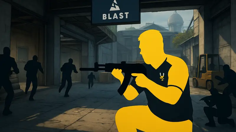 Игрок ZywOo из команды Vitality делает клатч 1vs5 на турнире BLAST Rotterdam