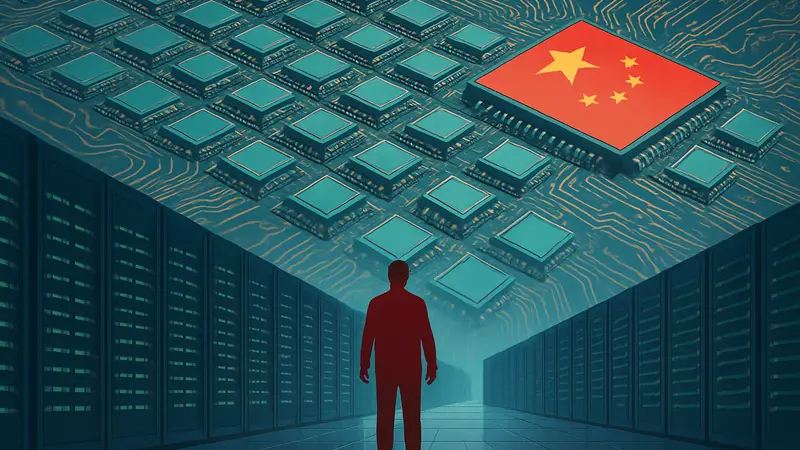 Схема мощного китайского суперкомпьютера с тысячами процессоров
