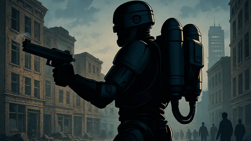 Фигурка Робокопа с реактивным ранцем и пистолетом AUTO-9