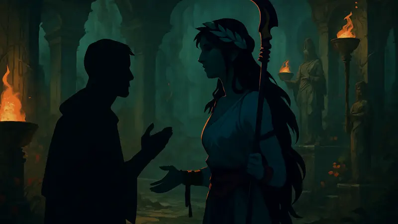 Главная героиня Мелиноя из Hades 2 взаимодействует с одним из персонажей после второго патча.