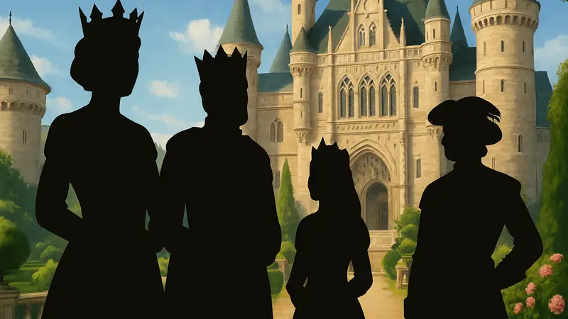 Обложка дополнения The Sims 4 Royalty & Legacy с симами в королевских одеждах.
