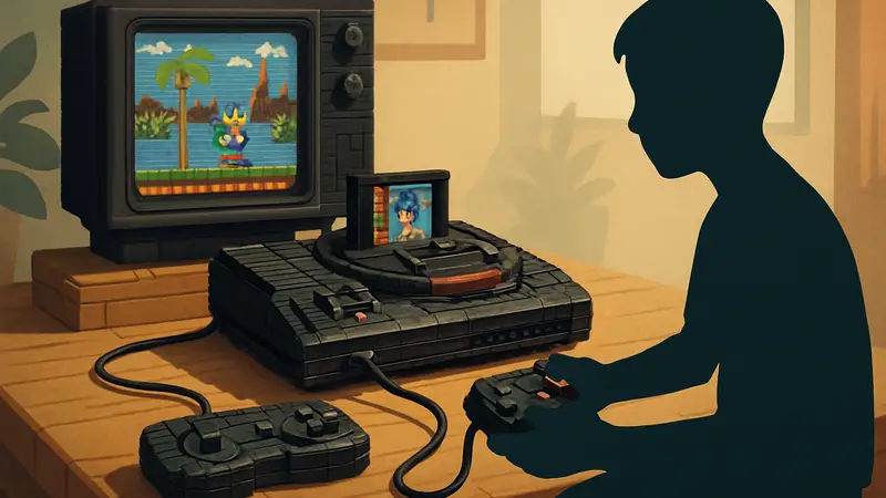 Набор LEGO, изображающий игровую консоль Sega Genesis / Mega Drive