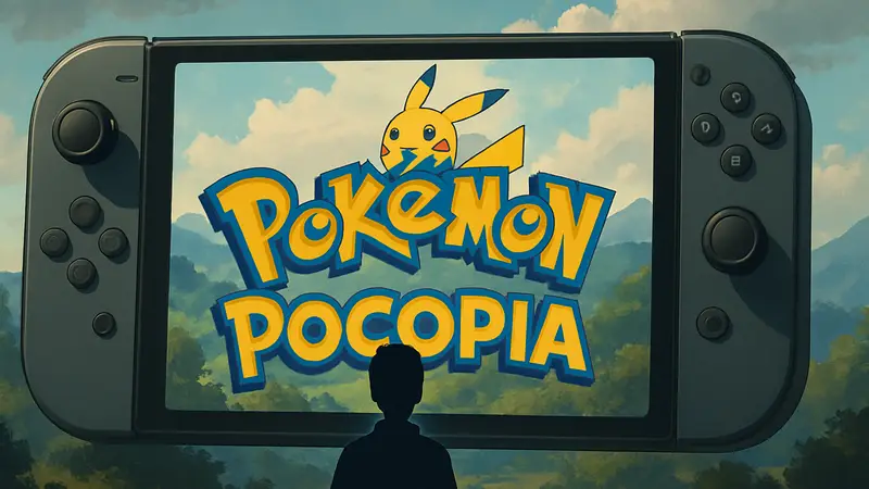 Логотип Pokémon Pokopia на фоне консоли Nintendo Switch 2, символизирующий эксклюзивность игры и стимул для покупки.