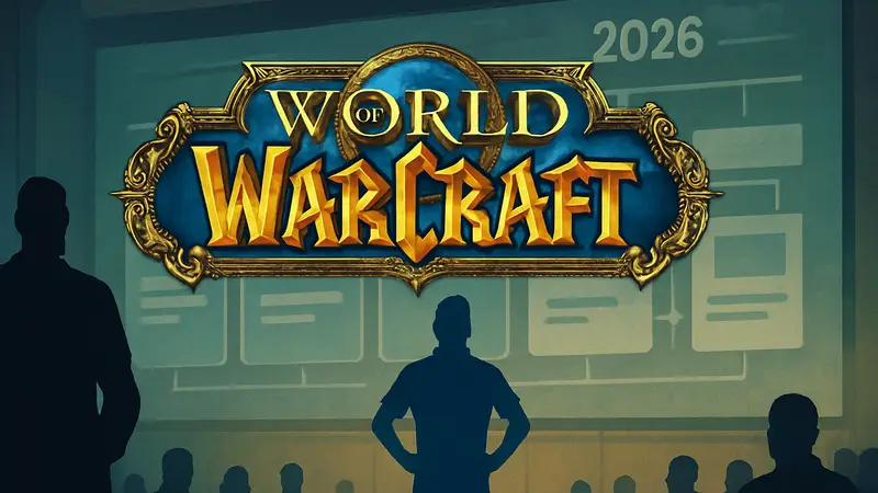 Логотип World of Warcraft на фоне анонса дорожной карты 2026 года для игры.