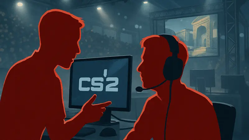 Алексиб и w0nderful из киберспортивной команды ENCE обсуждают стратегию на турнире CS2