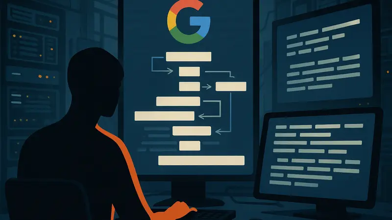 Графическое представление работы Google DiffusionGemma, генерирующей текст