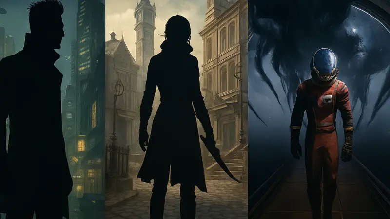 Изображения из лучших иммерсивных симуляторов: Deus Ex, Dishonored, Prey.