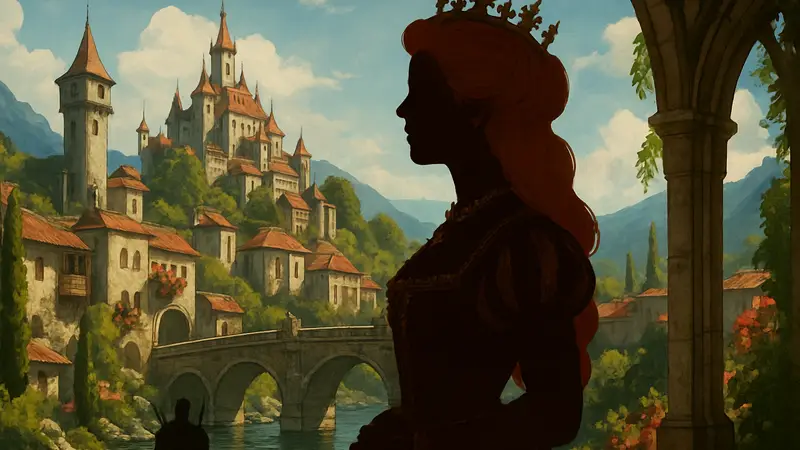 Косплей княгини Анны-Генриетты из Ведьмак 3: Дикая Охота — Кровь и вино от MeowMeowRin.