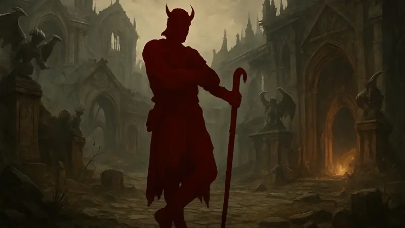 Изображение персонажа Diablo 4, расслабленно стоящего в игре, отражающее «ленивый» подход к гринду.