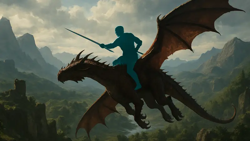 Квест "Оковы Судьбы" в Crimson Desert, полёт на драконе