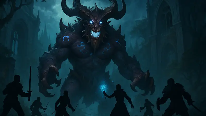 Мифический мировой босс из World of Warcraft: Midnight, окруженный игроками в битве.