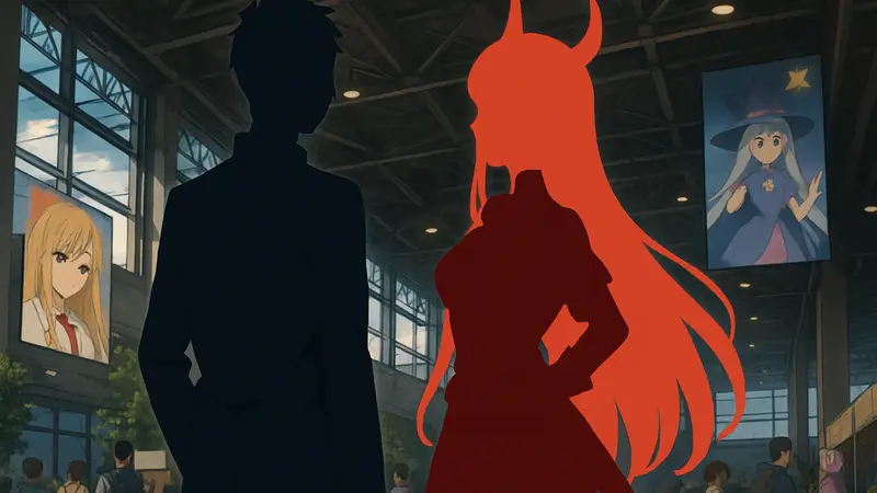 Персонажи аниме "Эта фарфоровая кукла влюбилась" Годжо Вакана и Марин Китагава в костюмах для косплея.