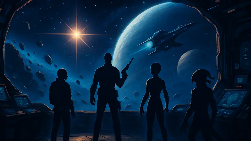 Изображение Starfinder: Afterlight демонстрирует космический RPG-геймплей.