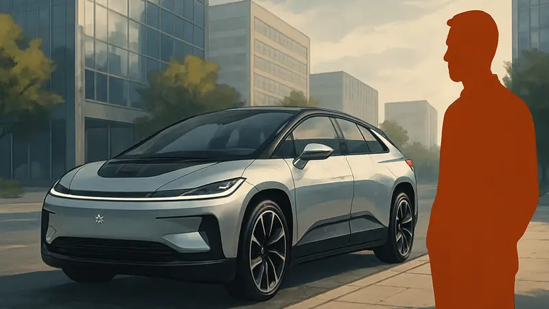 Электромобиль Faraday Future FF 91, демонстрирующий дизайн и технологии автономного вождения.