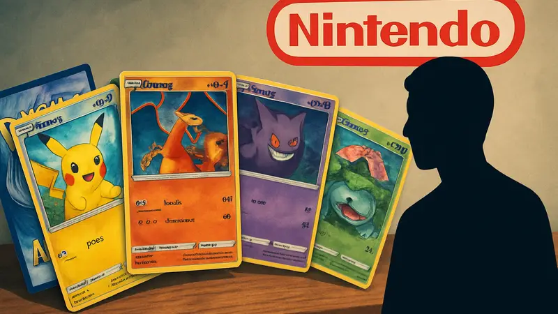 Коллекционные карты Pokémon TCG и логотип Nintendo