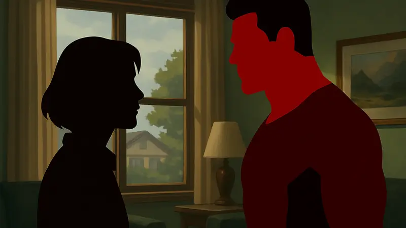 Кадры из мультсериала Invincible с персонажами Дебби и Ноланом в момент напряжённых отношений