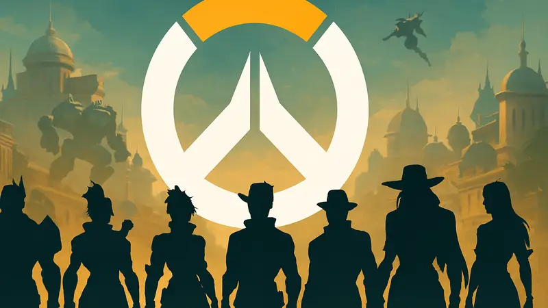 Логотип Overwatch на фоне героев игры, символизирующий возвращение старого названия и крупное обновление.
